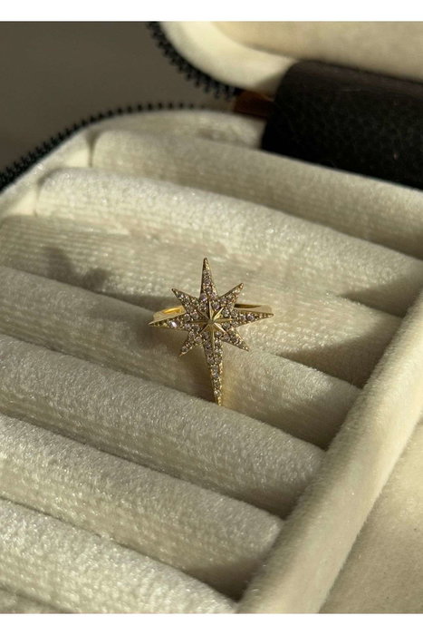 Heliophilia Silver Anillo de Latón Dorado con Revestimiento de Laca
